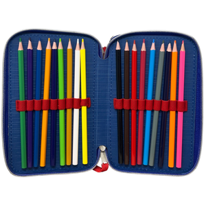 Astuccio Scuola Spiderman MARVEL Multiscomparto 3 Zip Penna Papermate Pennarelli Giotto - Sp1192