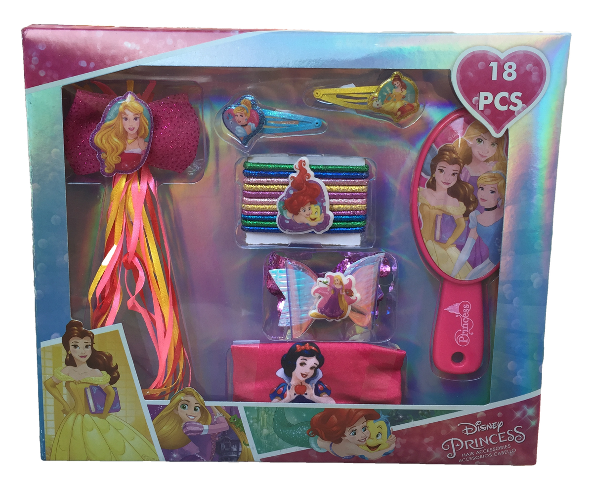 Accessori Capelli Principesse DISNEY 18 Pezzi Confezione Regalo - Wd20084