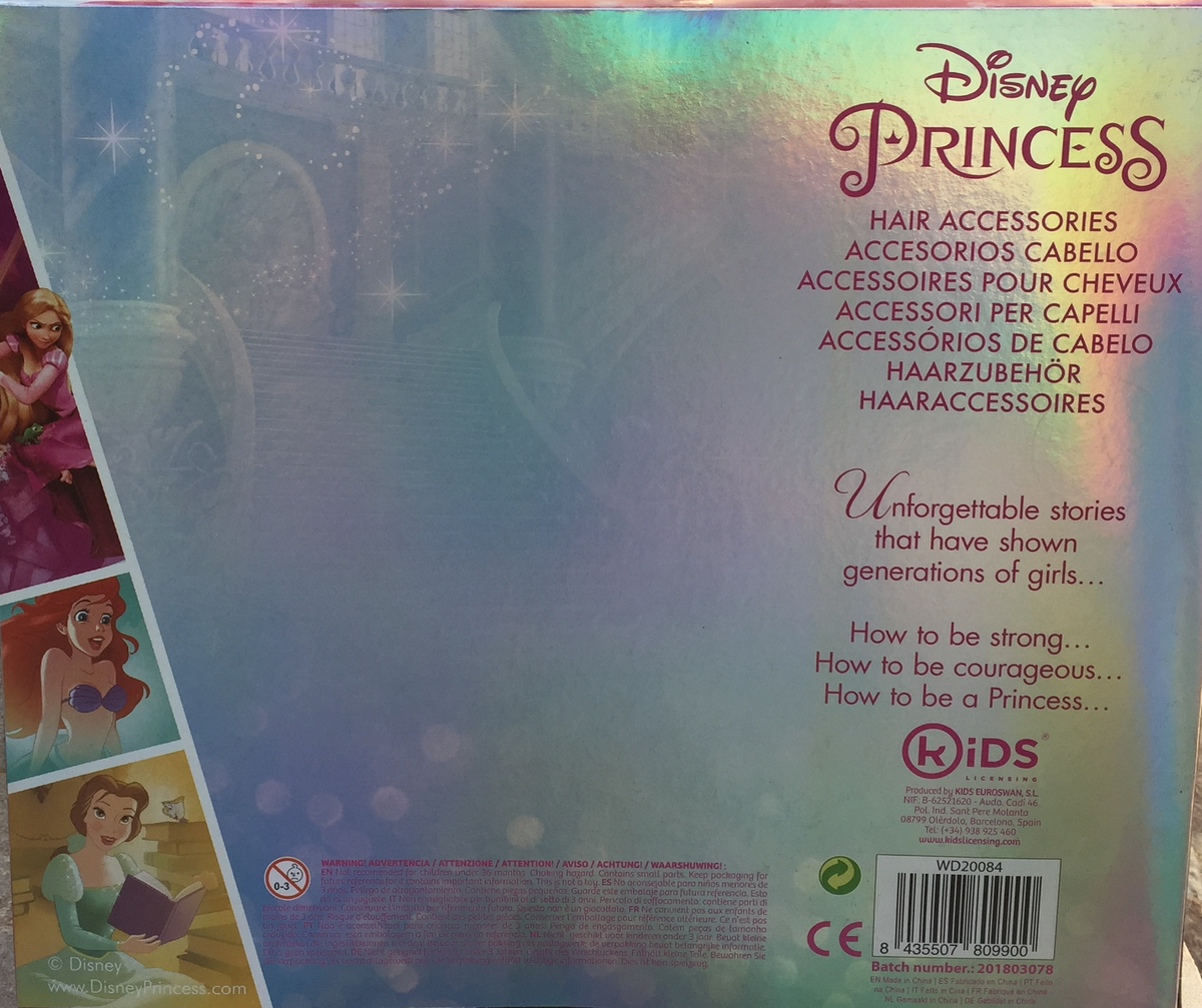 Accessori Capelli Principesse DISNEY 18 Pezzi Confezione Regalo - Wd20084