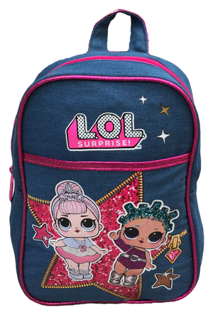 Zaino Glamour Lol Suprise Jeans Bambina Asilo Borsa Scuola Tempo Libero Cm.28x21x7 - B98790mc