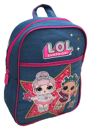 Zaino Glamour Lol Suprise Jeans Bambina Asilo Borsa Scuola Tempo Libero Cm.28x21x7 - B98790mc
