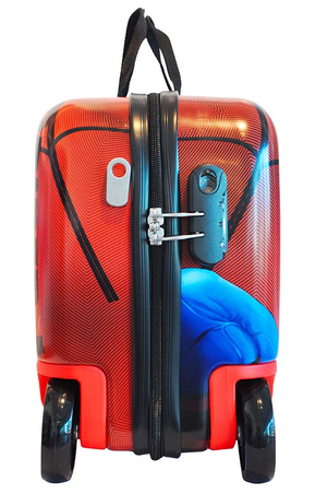 Trolley Spiderman Uomo Ragno MARVEL da Viaggio 4 Ruote Cavalcabile Trainabile Cm. 45x34x22 in ABS - M97704mc