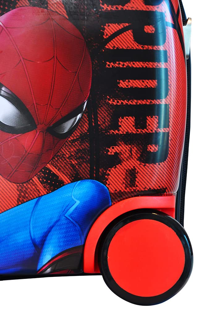 Trolley Spiderman Uomo Ragno MARVEL da Viaggio 4 Ruote Cavalcabile Trainabile Cm. 45x34x22 in ABS - M97704mc