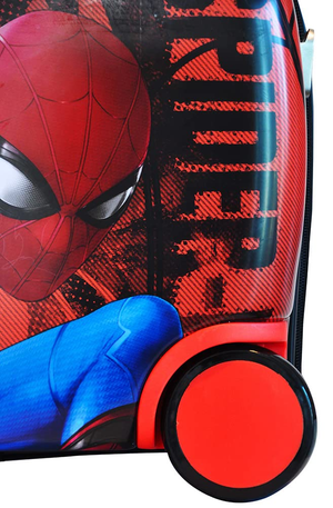 Trolley Spiderman Uomo Ragno MARVEL da Viaggio 4 Ruote Cavalcabile Trainabile Cm. 45x34x22 in ABS - M97704mc