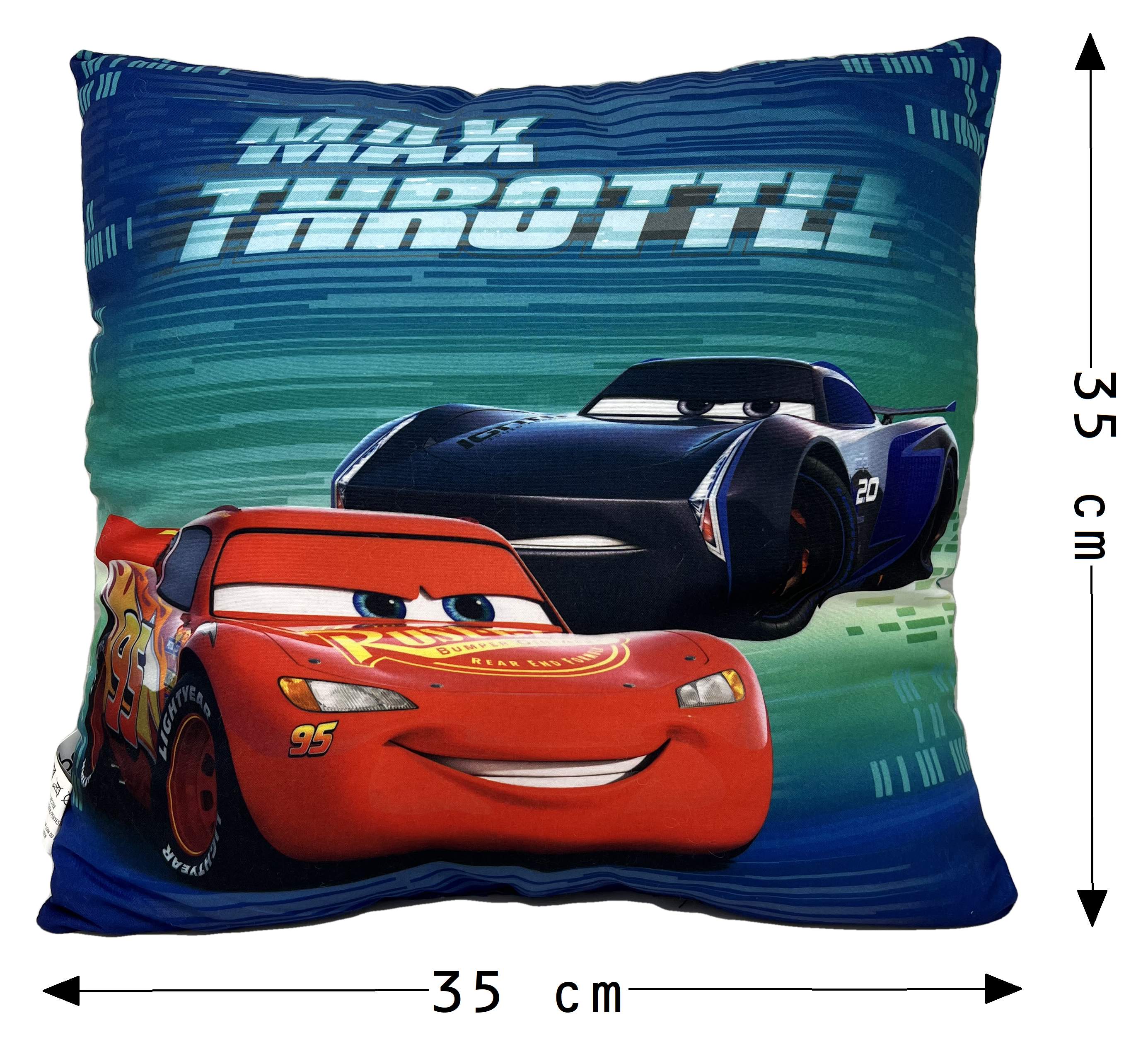 Cuscino Cars Saetta Mcqueen Jackson Storm Cruz Ramirez DISNEY Pixar in Poliestere Cm. 35x35 - 55901
