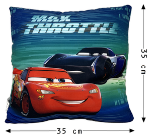 Cuscino Cars Saetta Mcqueen Jackson Storm Cruz Ramirez DISNEY Pixar in Poliestere Cm. 35x35 - 55901