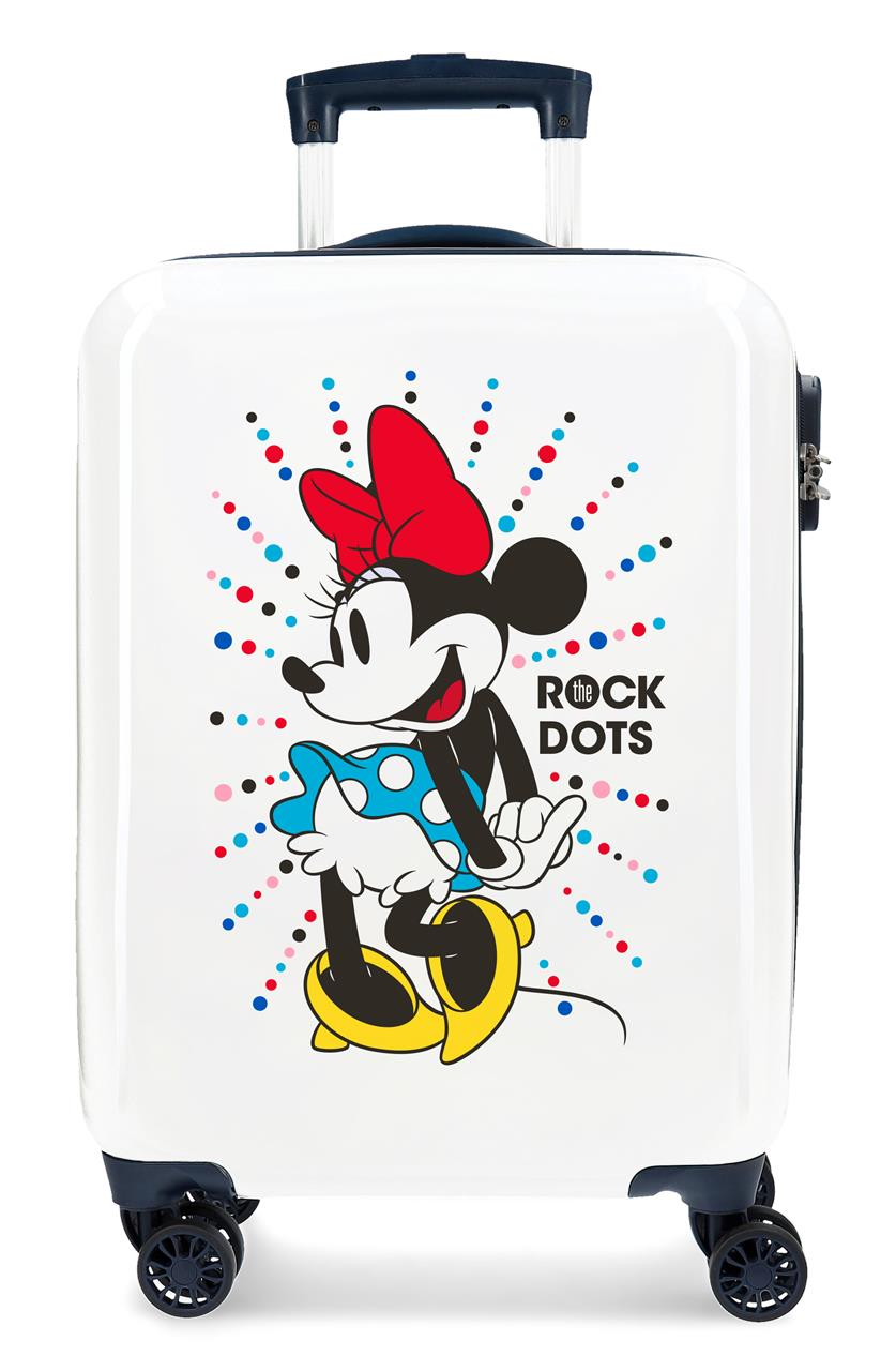 Trolley Minnie DISNEY da Viaggio Cm. 55x40x20 Bianco Valigia in ABS - 3671765