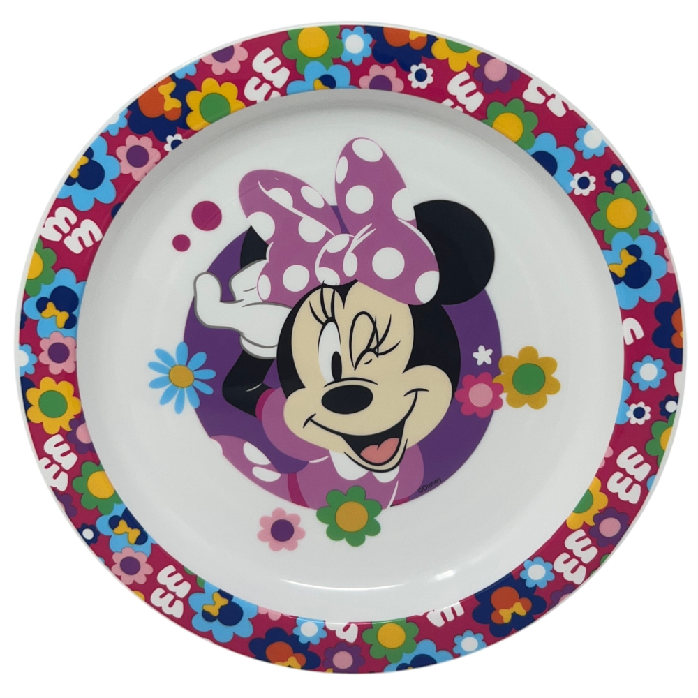 Piatto Piano Minnie DISNEY Stoviglia 22 CM in Plastica Riutilizzabile Adatto Al Microonde e in Lavastoviglie - St81247