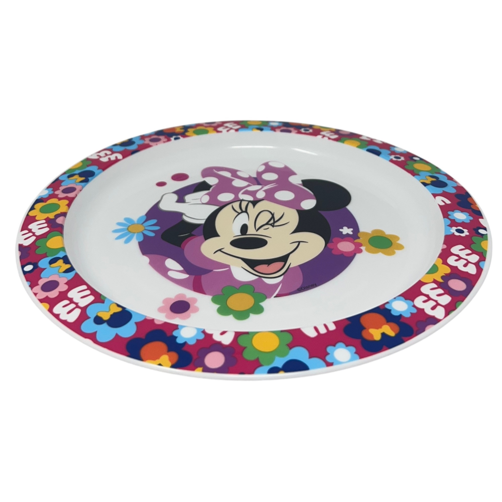 Piatto Piano Minnie DISNEY Stoviglia 22 CM in Plastica Riutilizzabile Adatto Al Microonde e in Lavastoviglie - St81247
