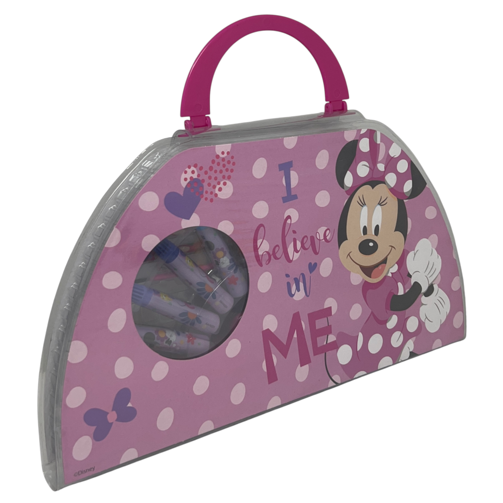 Valigetta Colori Minnie DISNEY Set Cancelleria 51 Pezzi per Bambini - Min1107