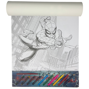 Album da Colorare con Accessori Spiderman MARVEL 35 Pezzi Disegni Magici Stickers Fogli da Colorare per Bambini - Sp1147