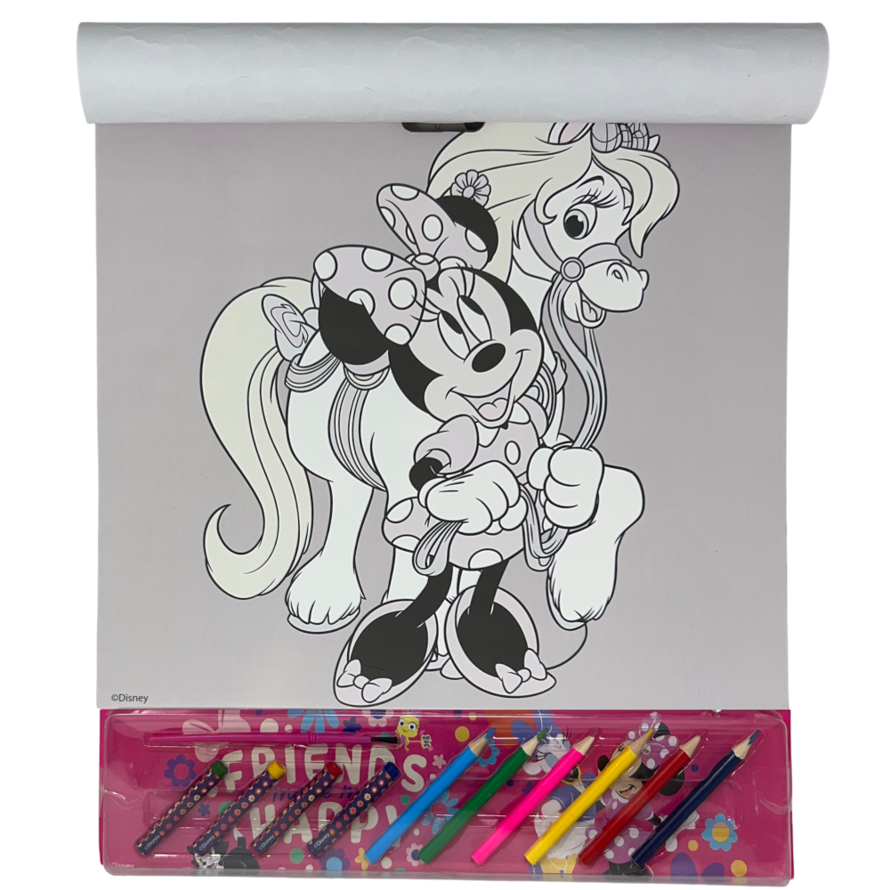 Album da Colorare con Accessori Minnie DISNEY 35 Pezzi Disegni Magici Stickers Fogli da Colorare per Bambini - Min1147