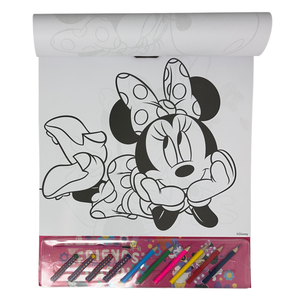 Album da Colorare con Accessori Minnie DISNEY 35 Pezzi Disegni Magici Stickers Fogli da Colorare per Bambini - Min1147