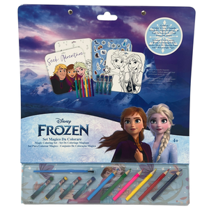 Album da Colorare con Accessori Frozen DISNEY 35 Pezzi Disegni Magici Stickers Fogli da Colorare per Bambini - Fr1147