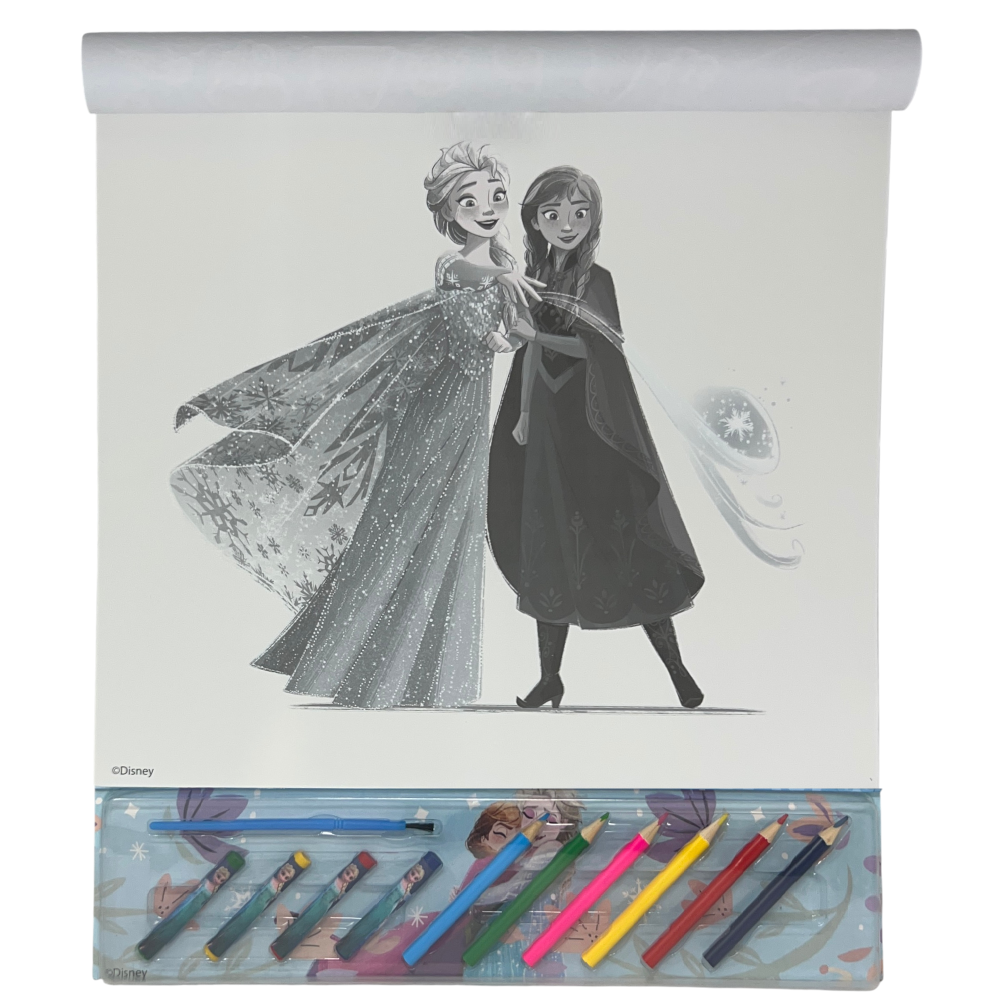 Album da Colorare con Accessori Frozen DISNEY 35 Pezzi Disegni Magici Stickers Fogli da Colorare per Bambini - Fr1147
