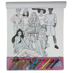 Album da Colorare con Accessori Barbie 35 Pezzi Disegni Magici Stickers Fogli da Colorare per Bambini - Br1147
