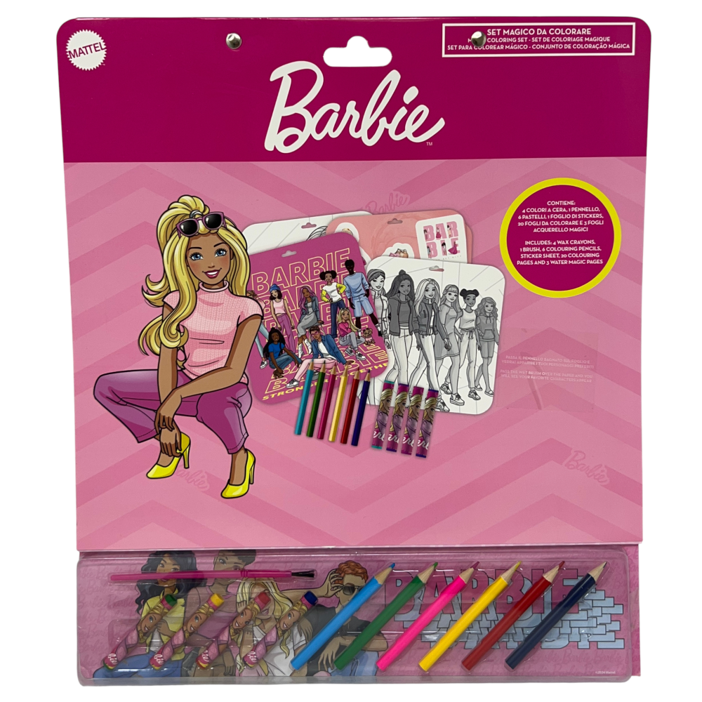 Album da Colorare con Accessori Barbie 35 Pezzi Disegni Magici Stickers Fogli da Colorare per Bambini - Br1147