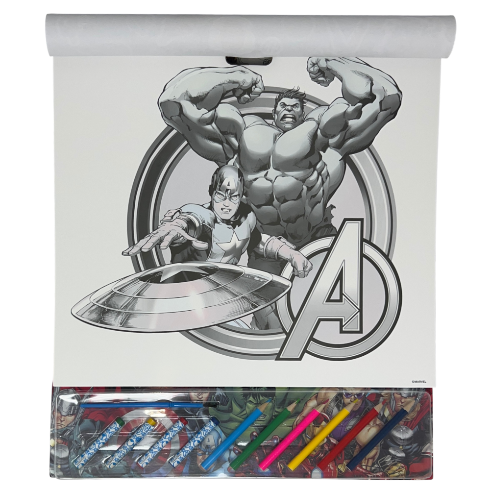 Album da Colorare con Accessori Avengers MARVEL 35 Pezzi Disegni Magici Stickers Fogli da Colorare per Bambini - Av1147