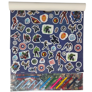 Album da Colorare con Accessori Avengers MARVEL 35 Pezzi Disegni Magici Stickers Fogli da Colorare per Bambini - Av1147