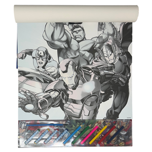 Album da Colorare con Accessori Avengers MARVEL 35 Pezzi Disegni Magici Stickers Fogli da Colorare per Bambini - Av1147