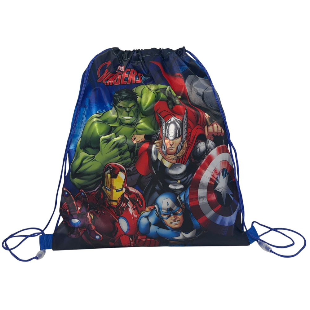 Sacca Avengers MARVEL Borsa Sportiva Tempo Libero con Chiusura a Coulisse 40x35 CM -  Ave36-0795
