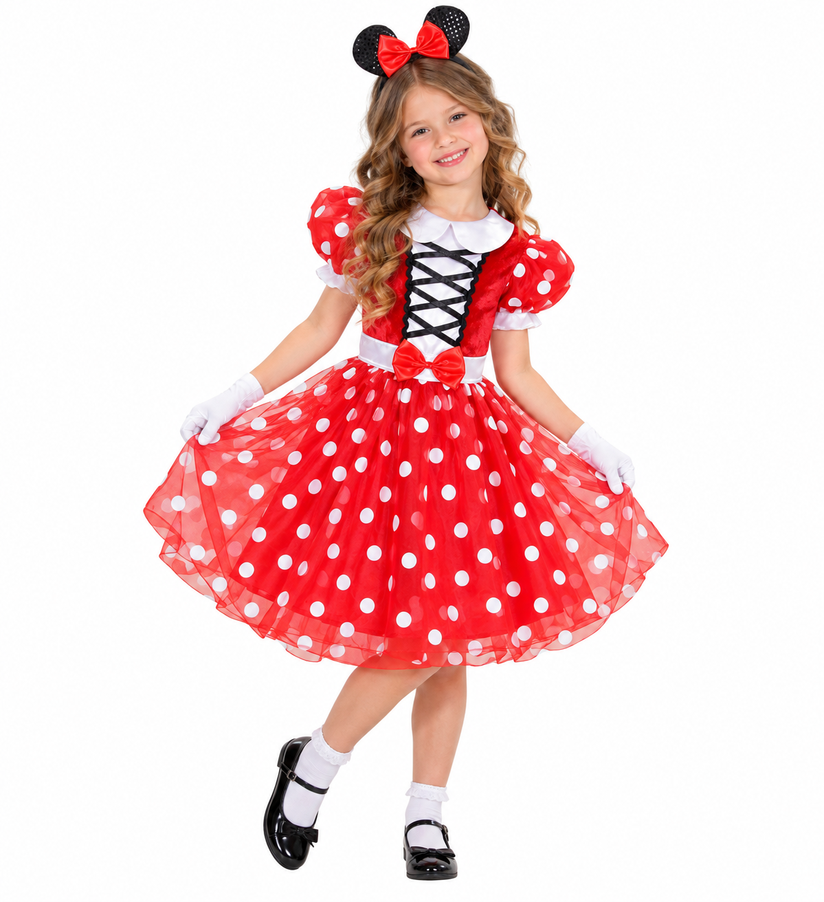 Costume Vestito Abito Travestimento Carnevale Bambina Topina - 0154