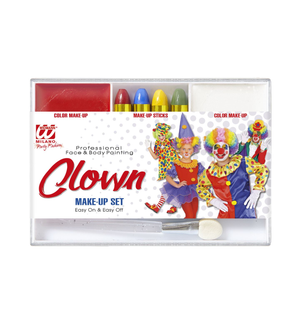 Set Trucco Clown Accessori Abito Vestito Carnevale Halloween Bambino - 02404