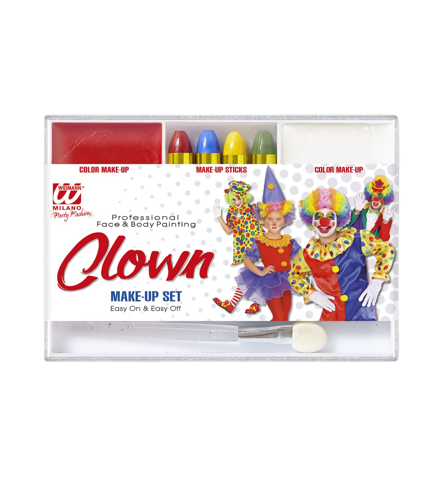 Set Trucco Clown Accessori Abito Vestito Carnevale Halloween Bambino - 02404