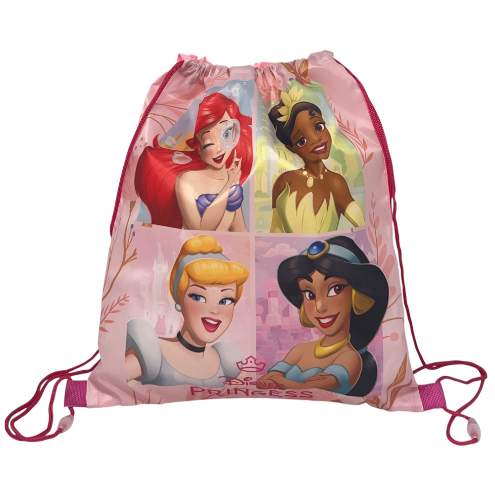 Sacca Principesse DISNEY Borsa Sportiva Tempo Libero con Chiusura a Coulisse 40x35 CM -  Pri36-0777