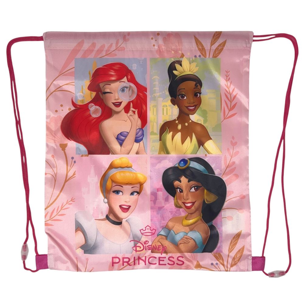 Sacca Principesse DISNEY Borsa Sportiva Tempo Libero con Chiusura a Coulisse 40x35 CM -  Pri36-0777