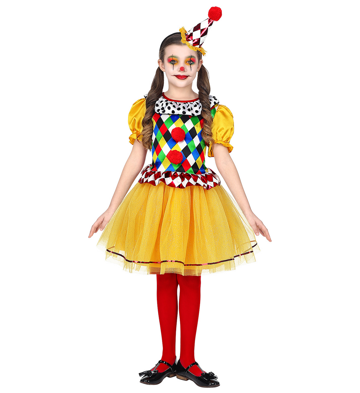 Costume Vestito Abito Travestimento Carnevale Halloween Cosplay Bambina Clown - 0695
