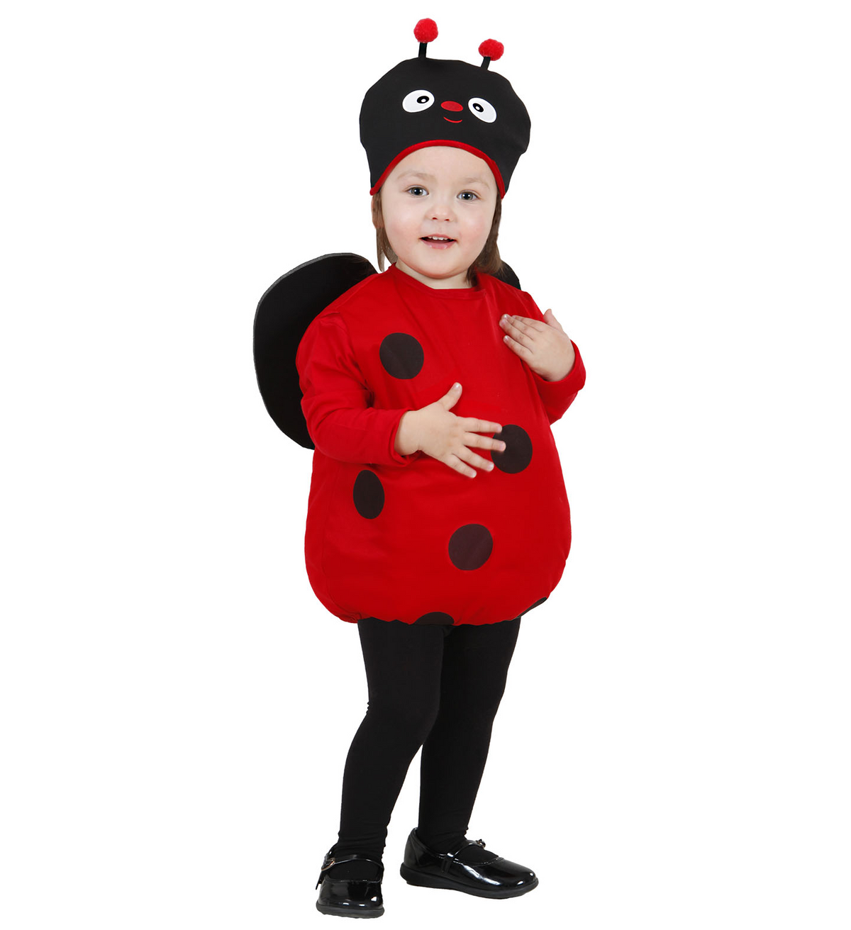 Costume Vestito Abito Travestimento Carnevale Bambina Coccinella Ladybug - 1892l