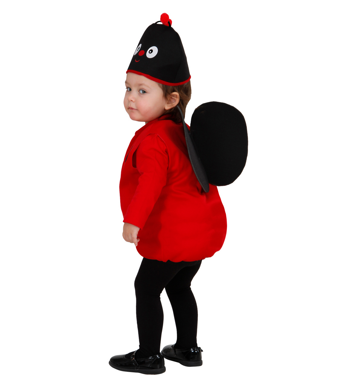 Costume Vestito Abito Travestimento Carnevale Bambina Coccinella Ladybug - 1892l