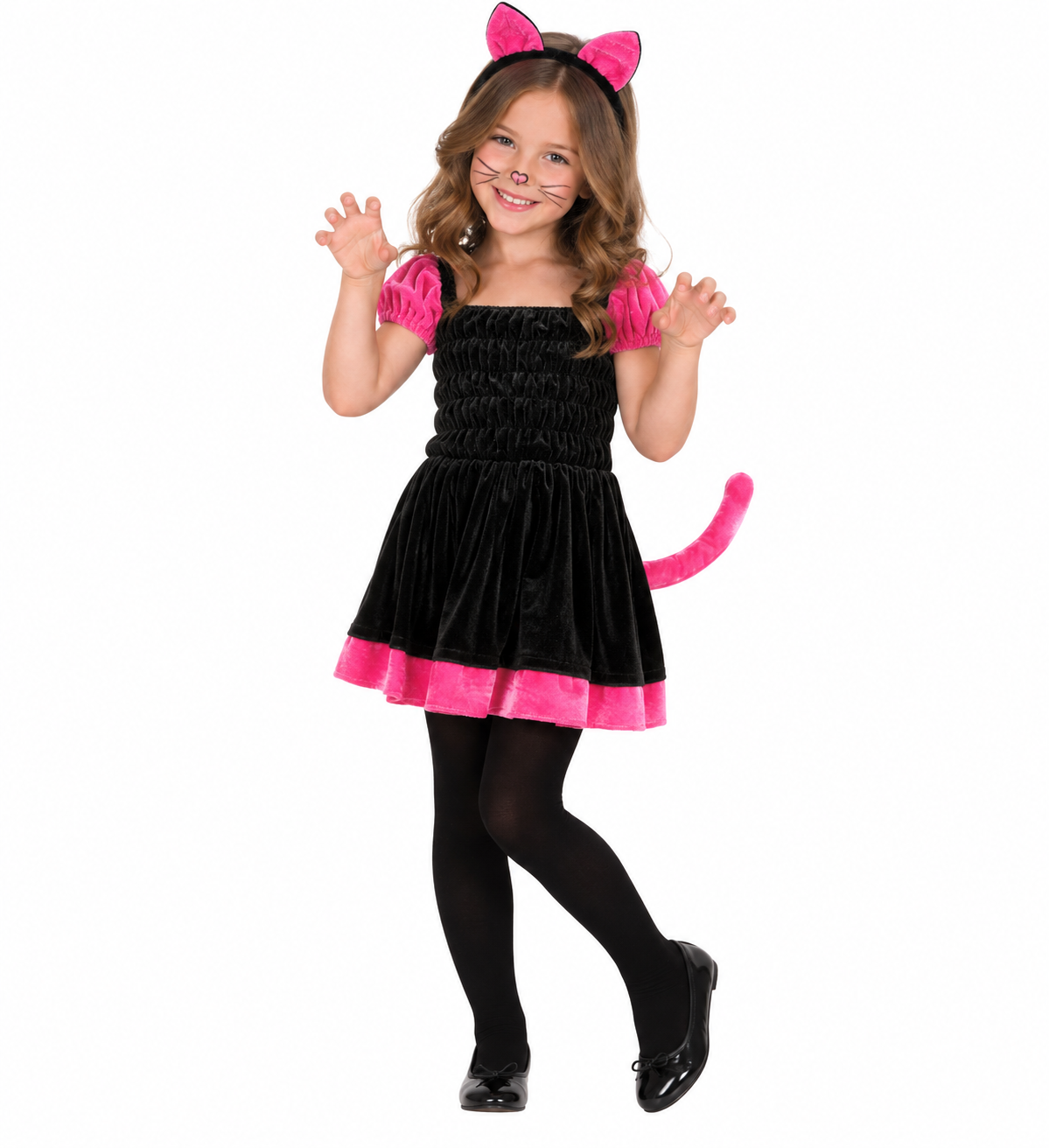 Costume Vestito Abito Travestimento Carnevale Halloween Cosplay Bambina Gattina - 4859k
