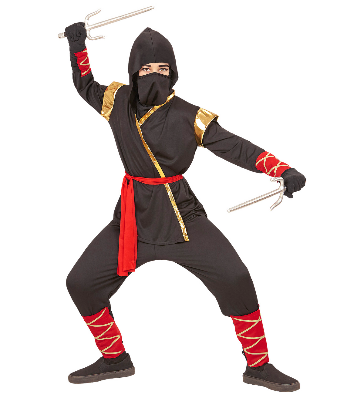 Costume Vestito Abito Travestimento Carnevale Halloween Cosplay Bambino Ninja - 9681
