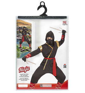 Vestito Carnevale + Accessori Ninja Costume Spada Sai 11/13 Anni Travestimento - 9681+8711s