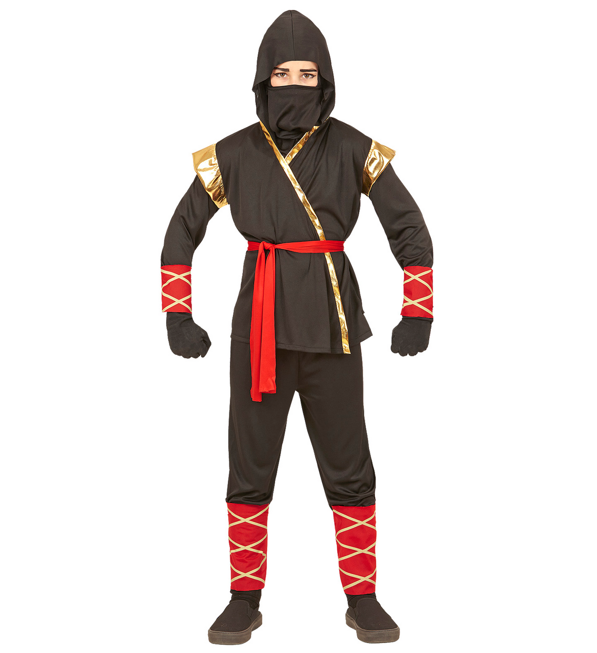 Vestito Carnevale + Accessori Ninja Costume Spada Sai 8/10 Anni Travestimento - 9681+8711s