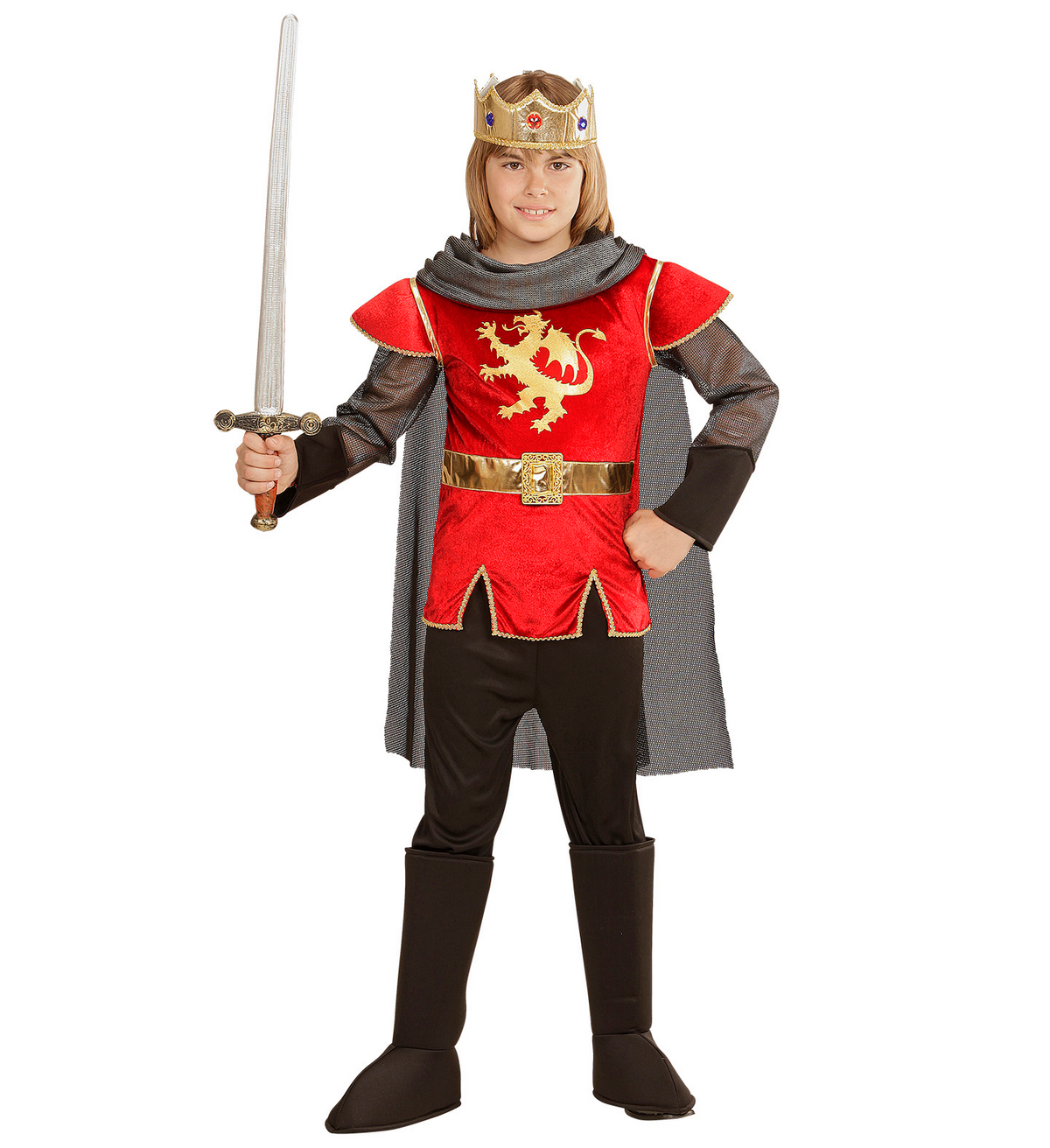 Costume Vestito Abito Travestimento Carnevale Halloween Cosplay Bambino Re Artù - 0549