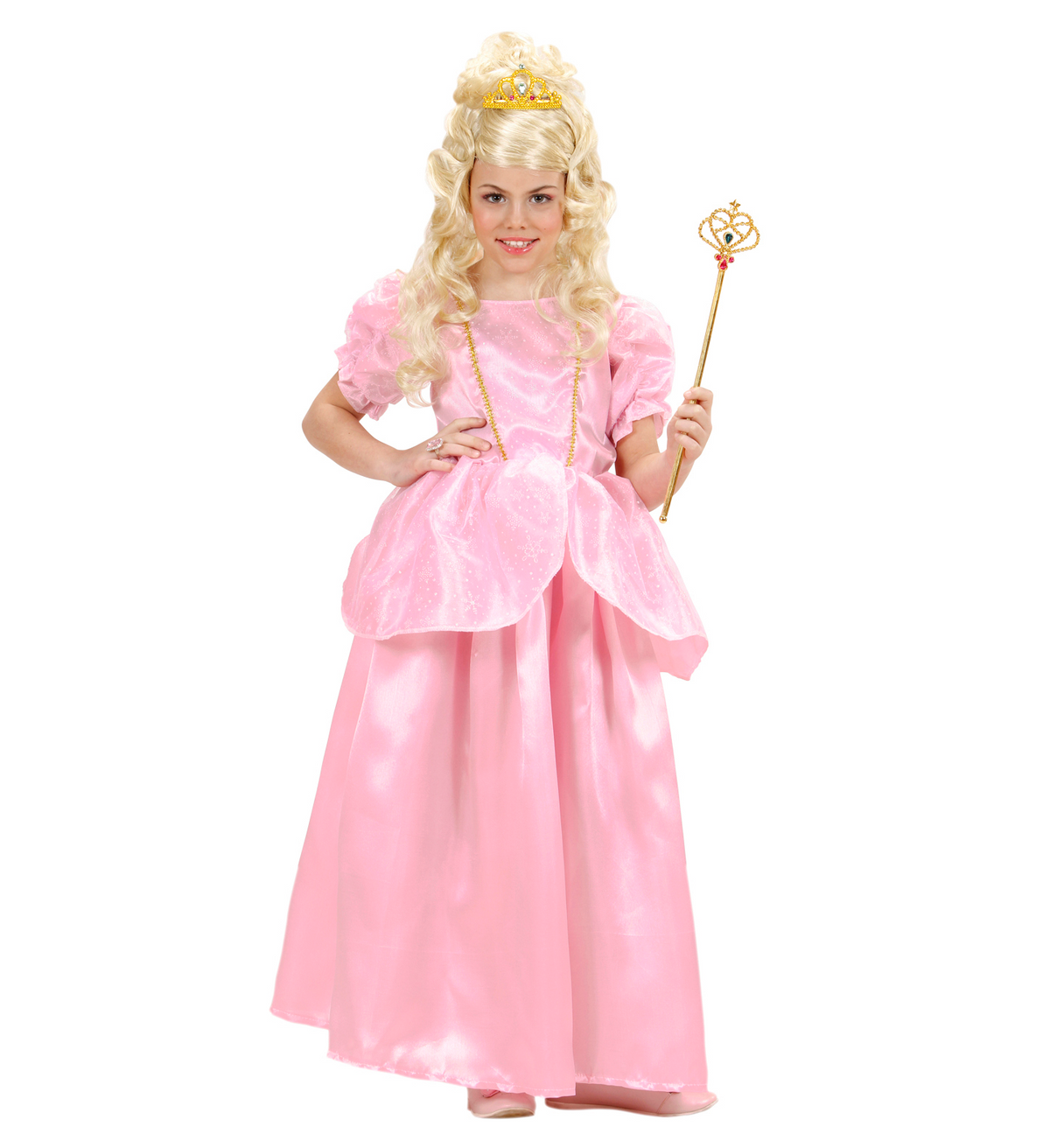 Costume Vestito Abito Travestimento Carnevale Halloween Cosplay Bambina Principessa Rosa - 1276