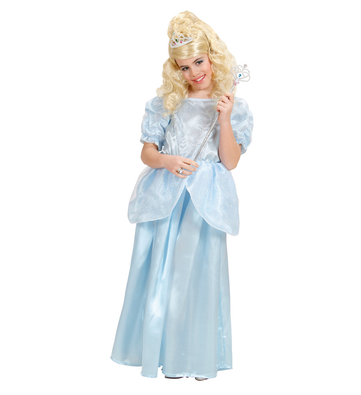 Costume Vestito Abito Travestimento Carnevale Halloween Cosplay Bambina Principessa Azzurra - 1279