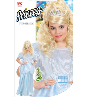 Costume Vestito Abito Travestimento Carnevale Halloween Cosplay Bambina Principessa Azzurra - 1279