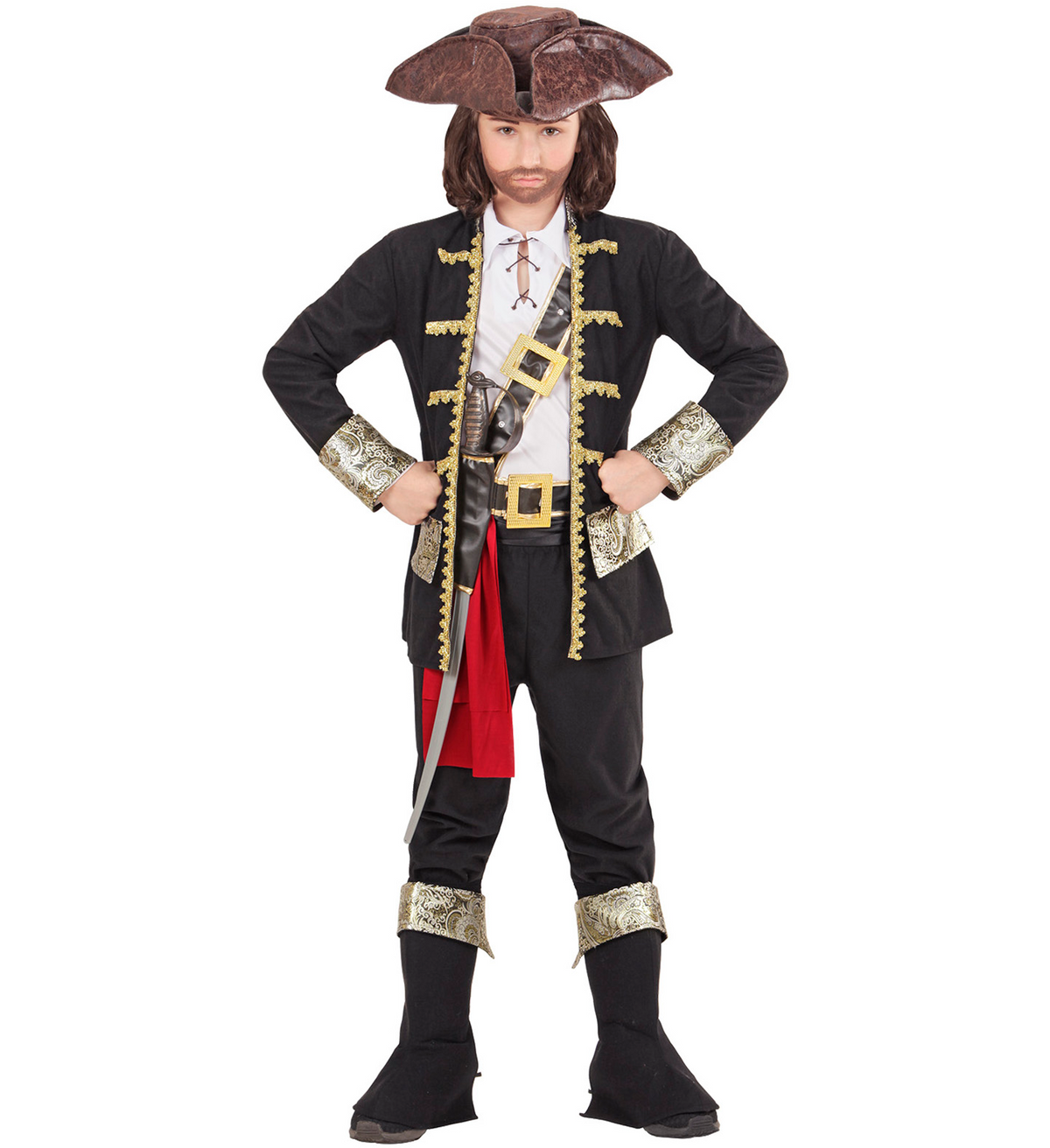 Costume Vestito Abito Travestimento Carnevale Halloween Cosplay Bambino Capitano Pirata - 1527