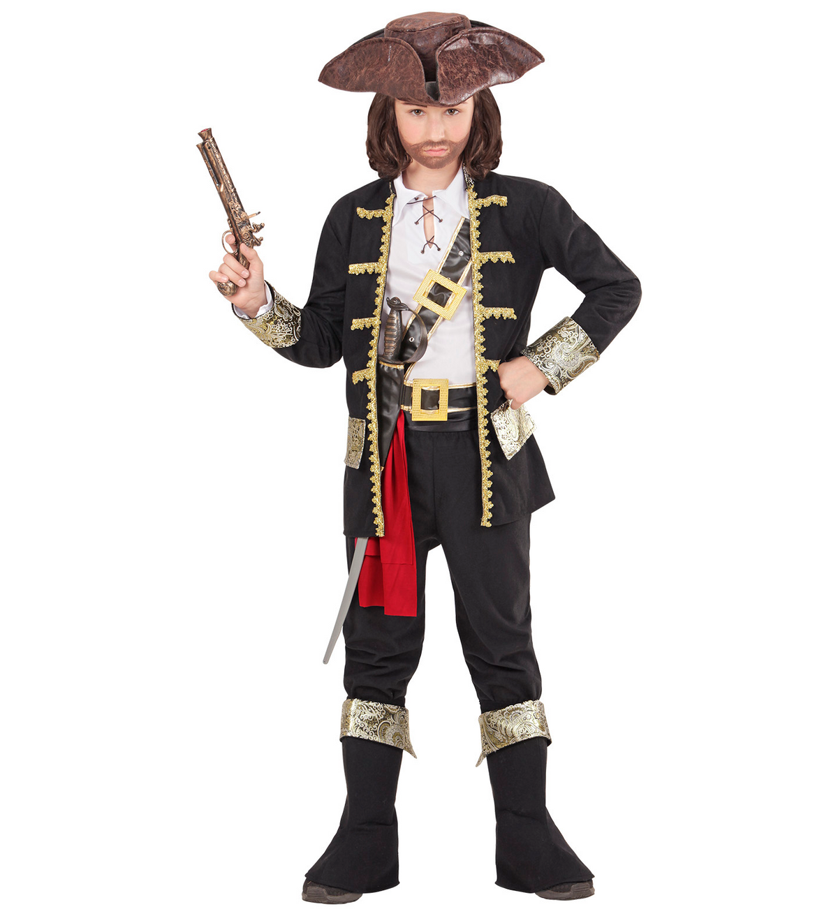 Costume Vestito Abito Travestimento Carnevale Halloween Cosplay Bambino Capitano Pirata - 1527
