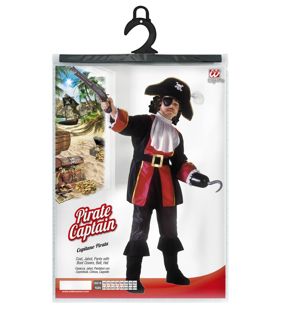 Costume Vestito Abito Travestimento Carnevale Halloween Cosplay Bambino Capitano Pirata - 3883