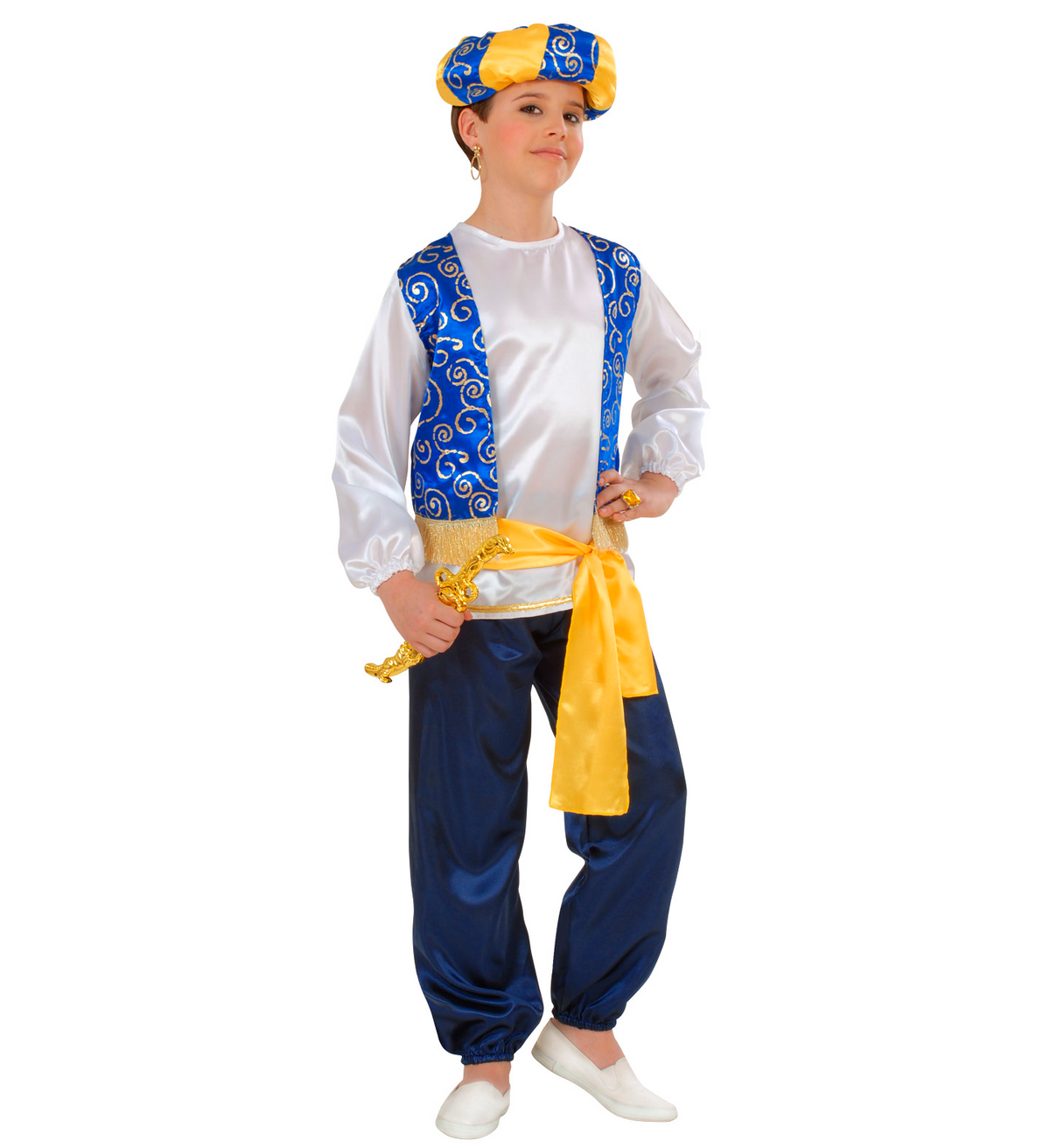 Costume Vestito Abito Travestimento Carnevale Halloween Cosplay Bambino Principe Arabo - 5539