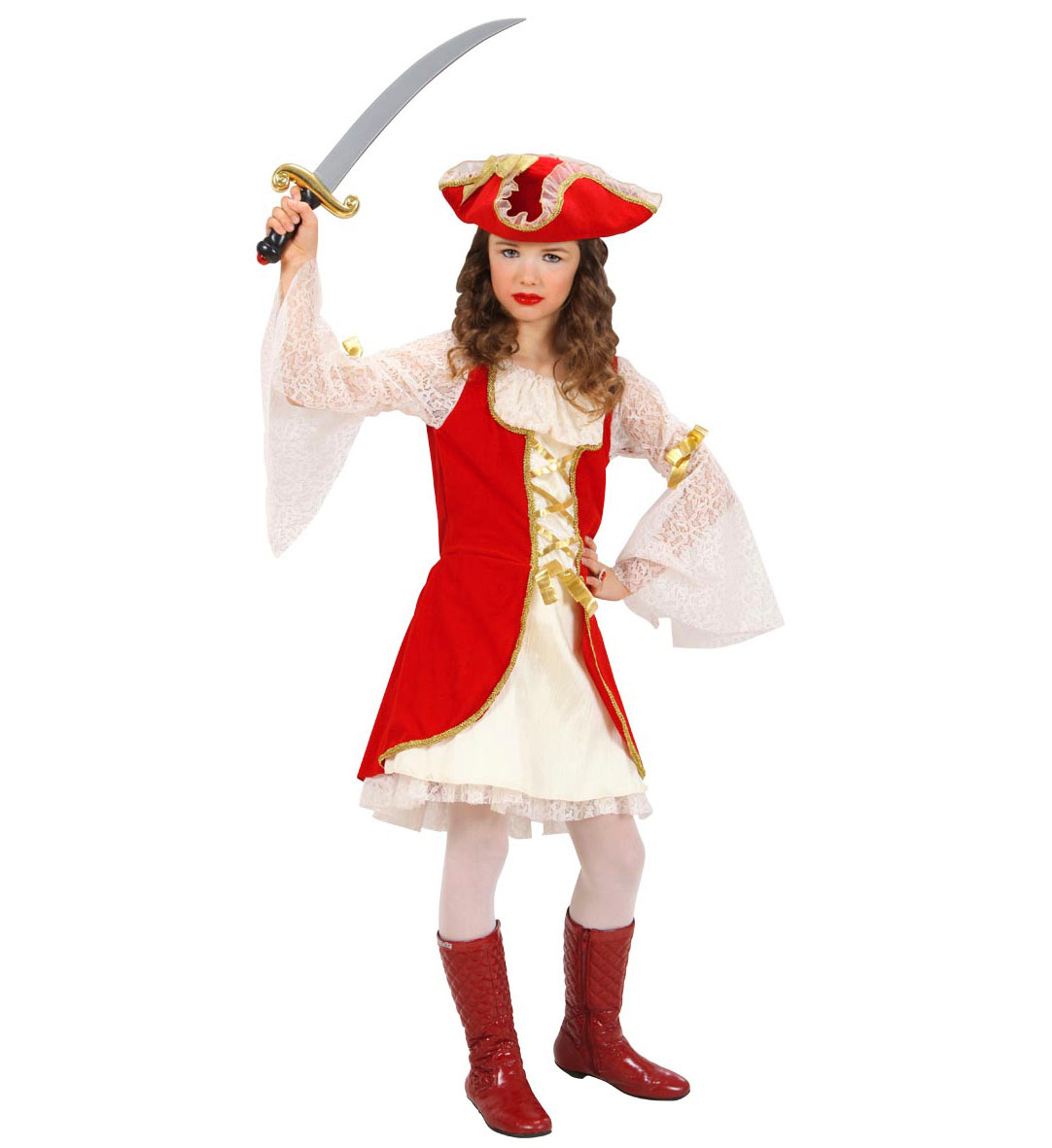Costume Vestito Abito Travestimento Carnevale Halloween Cosplay Bambina Capitano Pirata - 5879