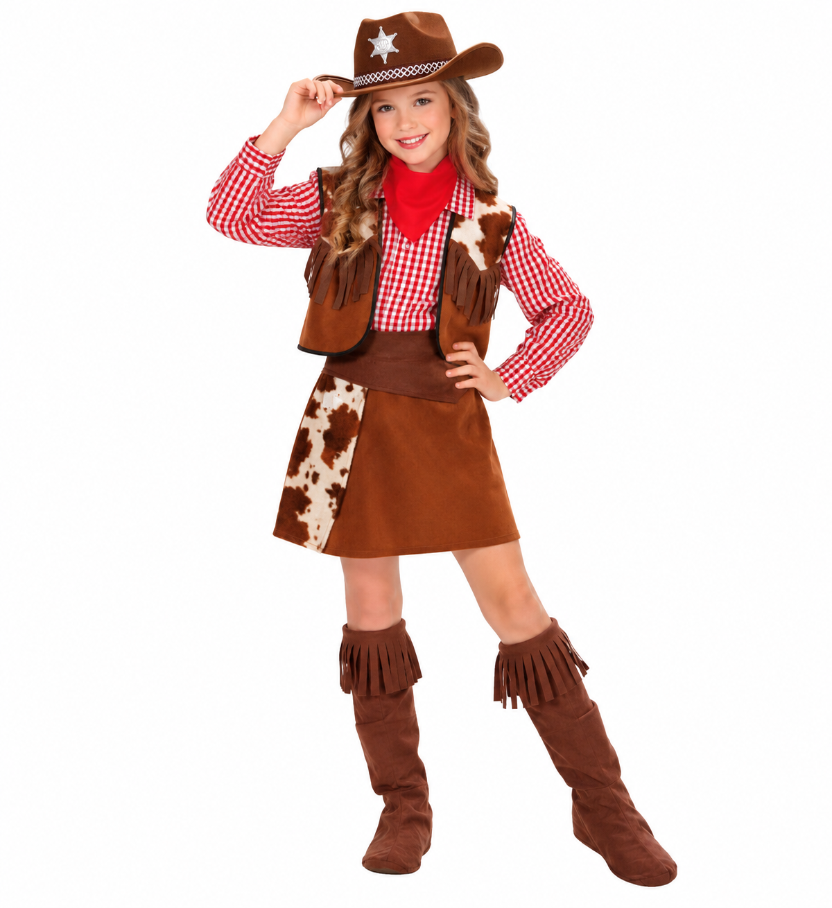 Costume Vestito Abito Travestimento Carnevale Halloween Cosplay Bambina Cowgirl - 5881