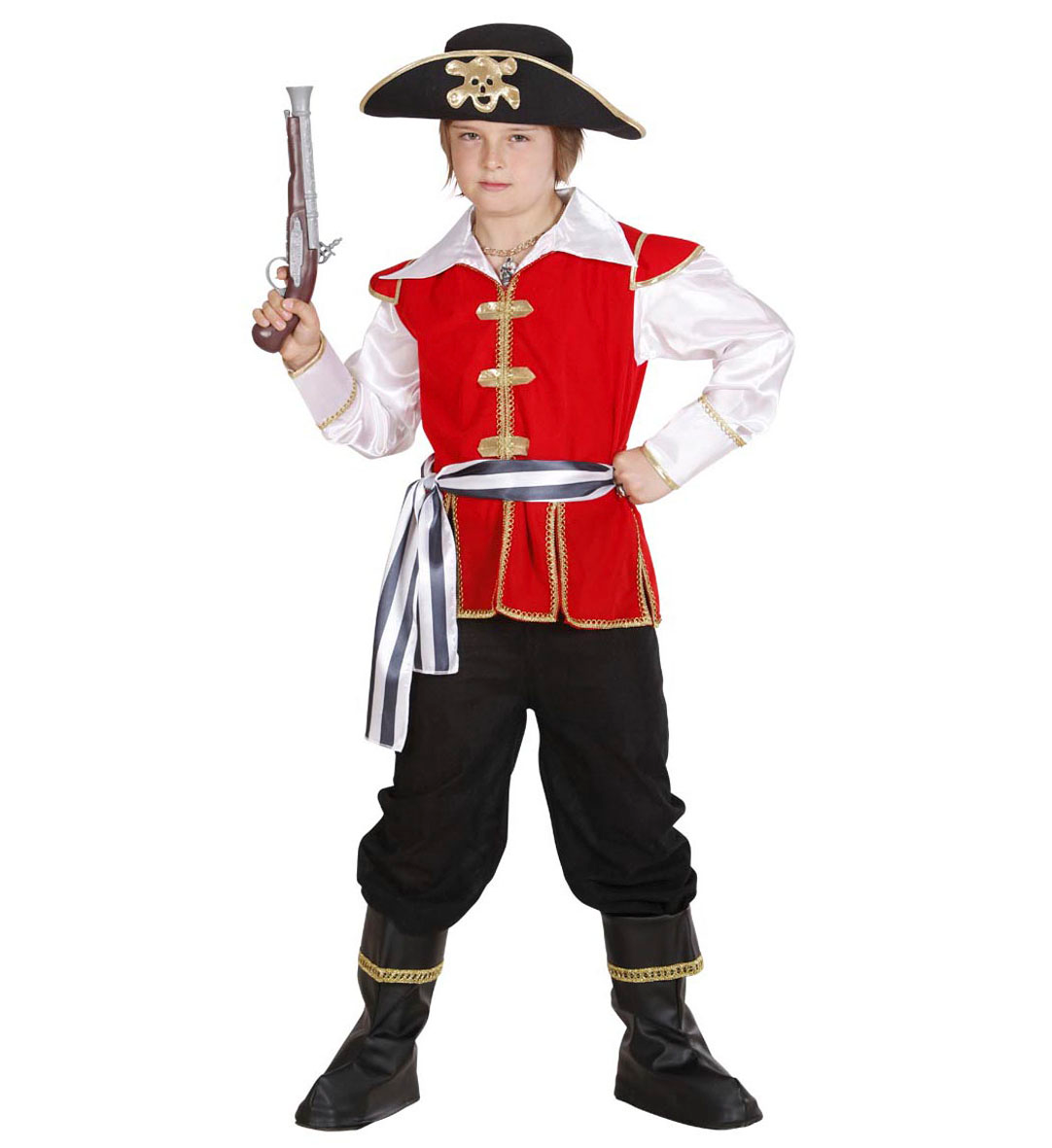 Costume Vestito Abito Travestimento Carnevale Halloween Cosplay Bambino Capitano Pirata - 7454