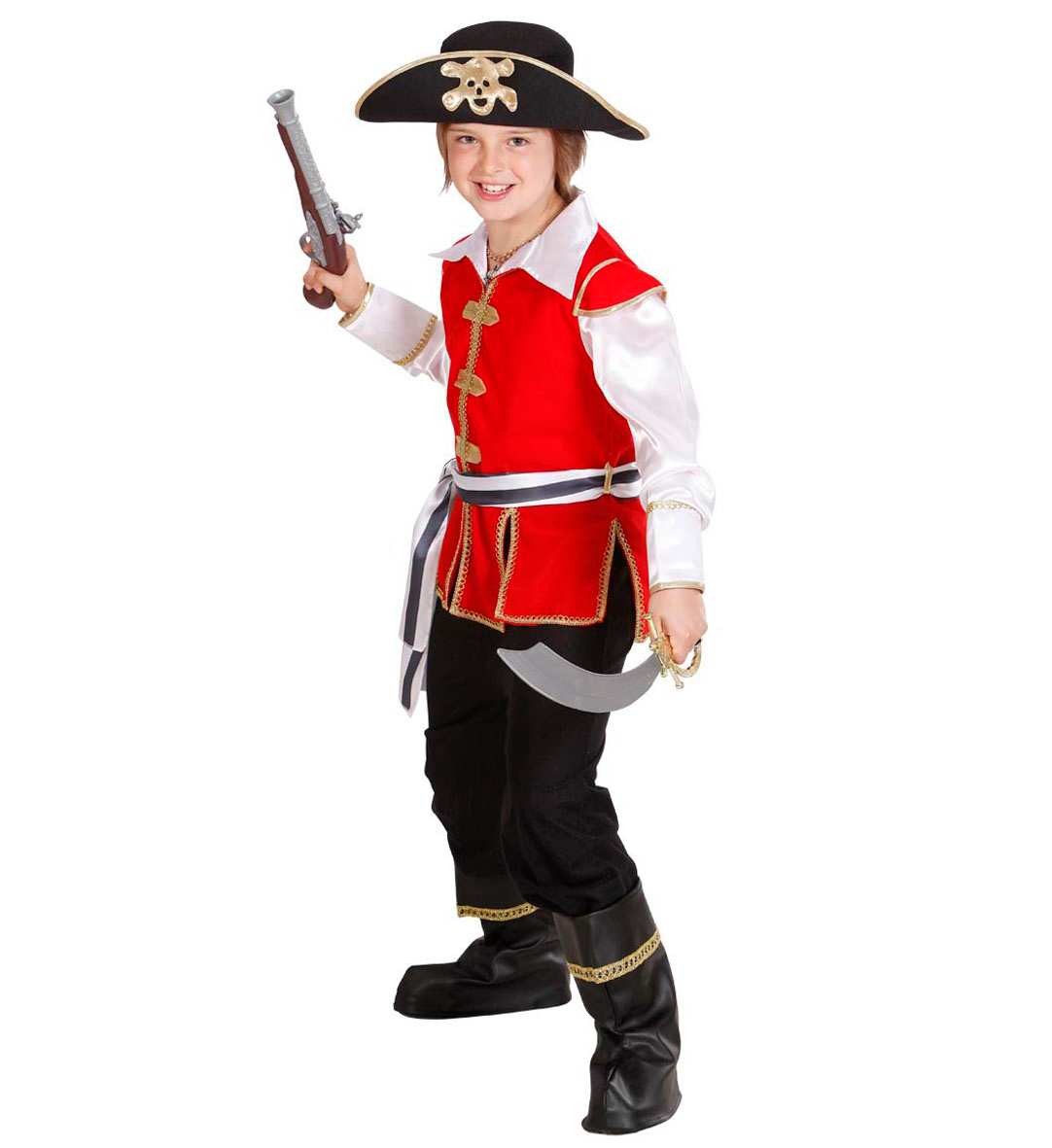 Costume Vestito Abito Travestimento Carnevale Halloween Cosplay Bambino Capitano Pirata - 7454