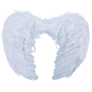Ali Piumate Bianche 60 X 40 CM Accessori Travestimento Costume Carnevale Halloween - 16885